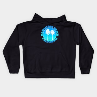 Surf Manhattan Beach California Surfing Kids Hoodie